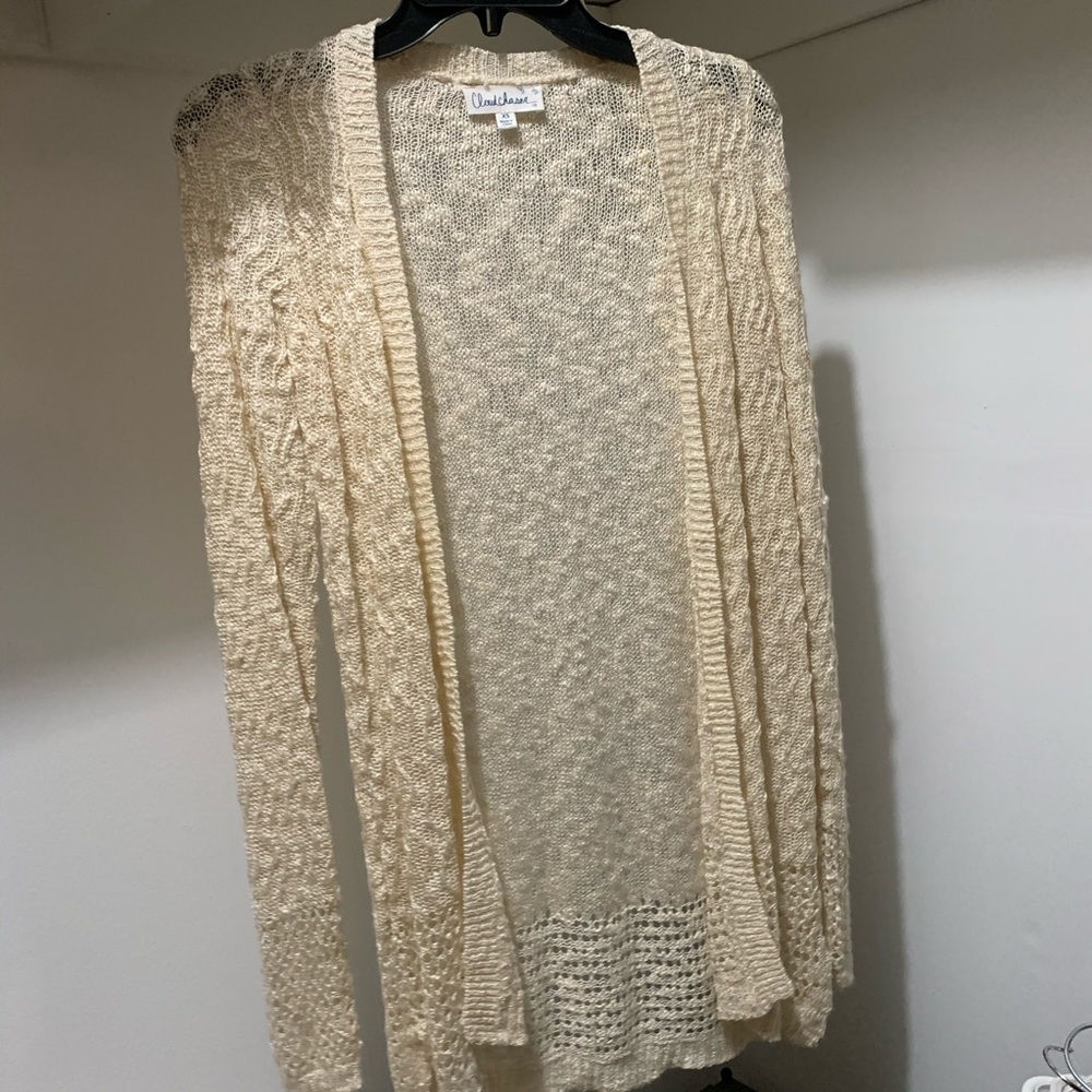 Crocheted Cardigan Cream XS